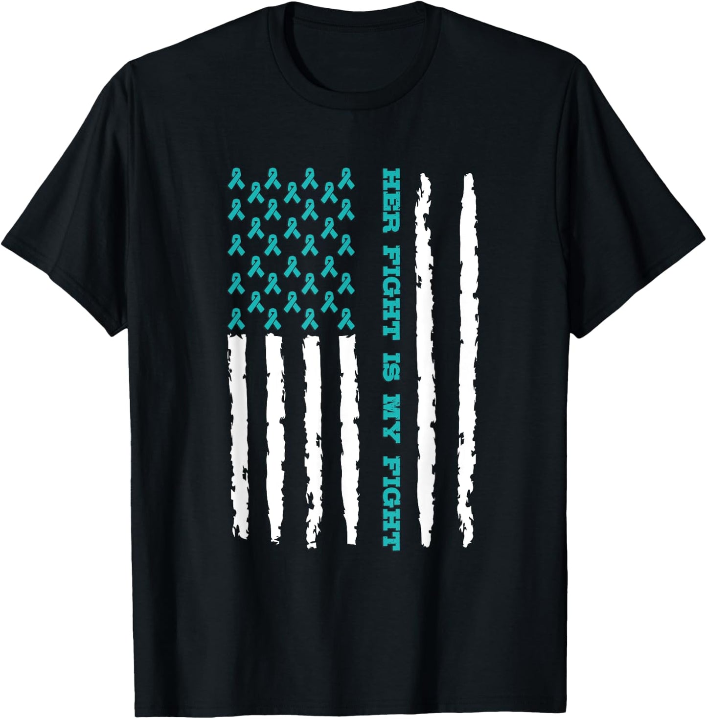 Scleroderma Awareness Her Fight Is My Fight Flag T-Shirt - T-Shirt | Black