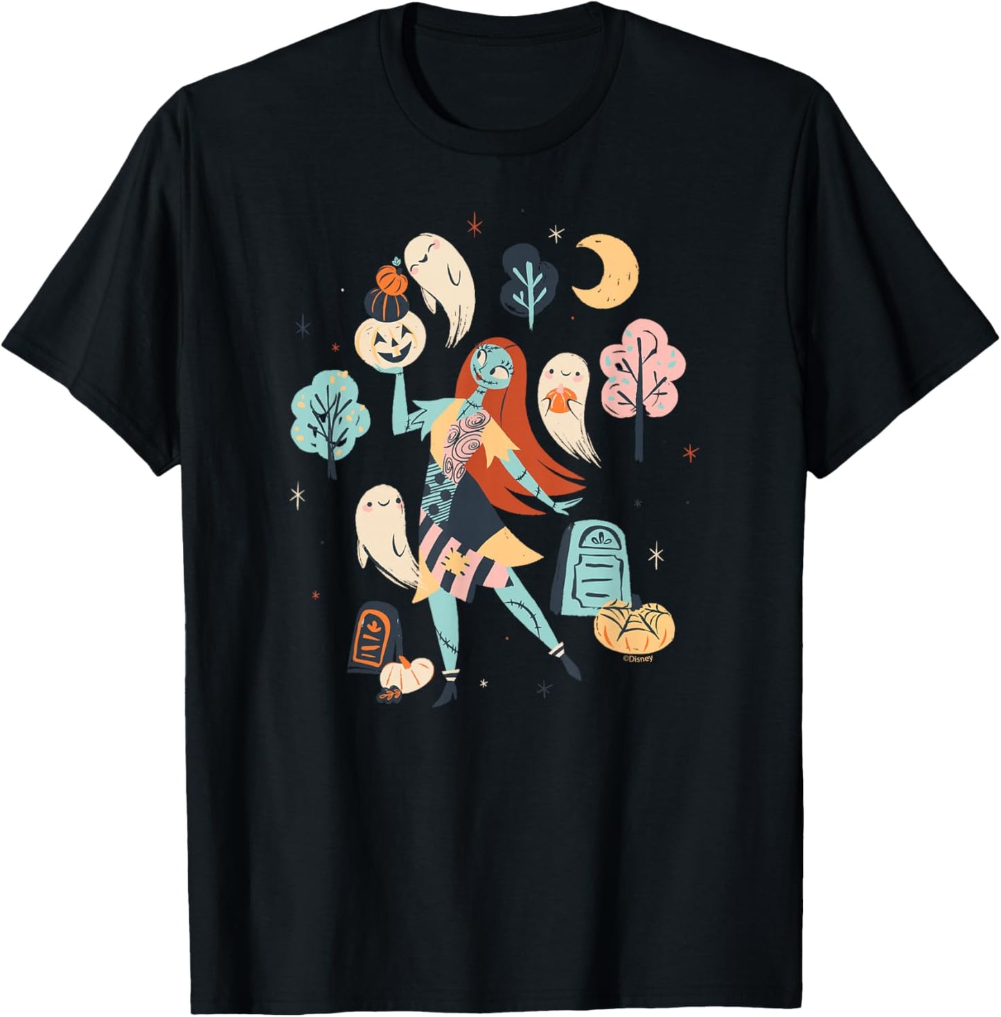 Disney The Nightmare Before Christmas Sally Ghost Halloween T-Shirt - T-Shirt | Black
