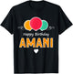 Happy Birthday saying Amani T-Shirt - T-Shirt | Black