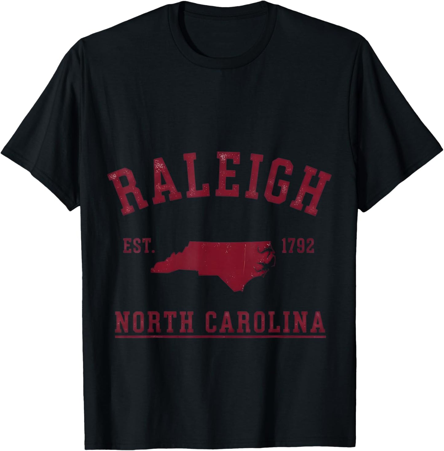 Raleigh Est. 1792 North Carolina T-Shirt - T-Shirt | Black