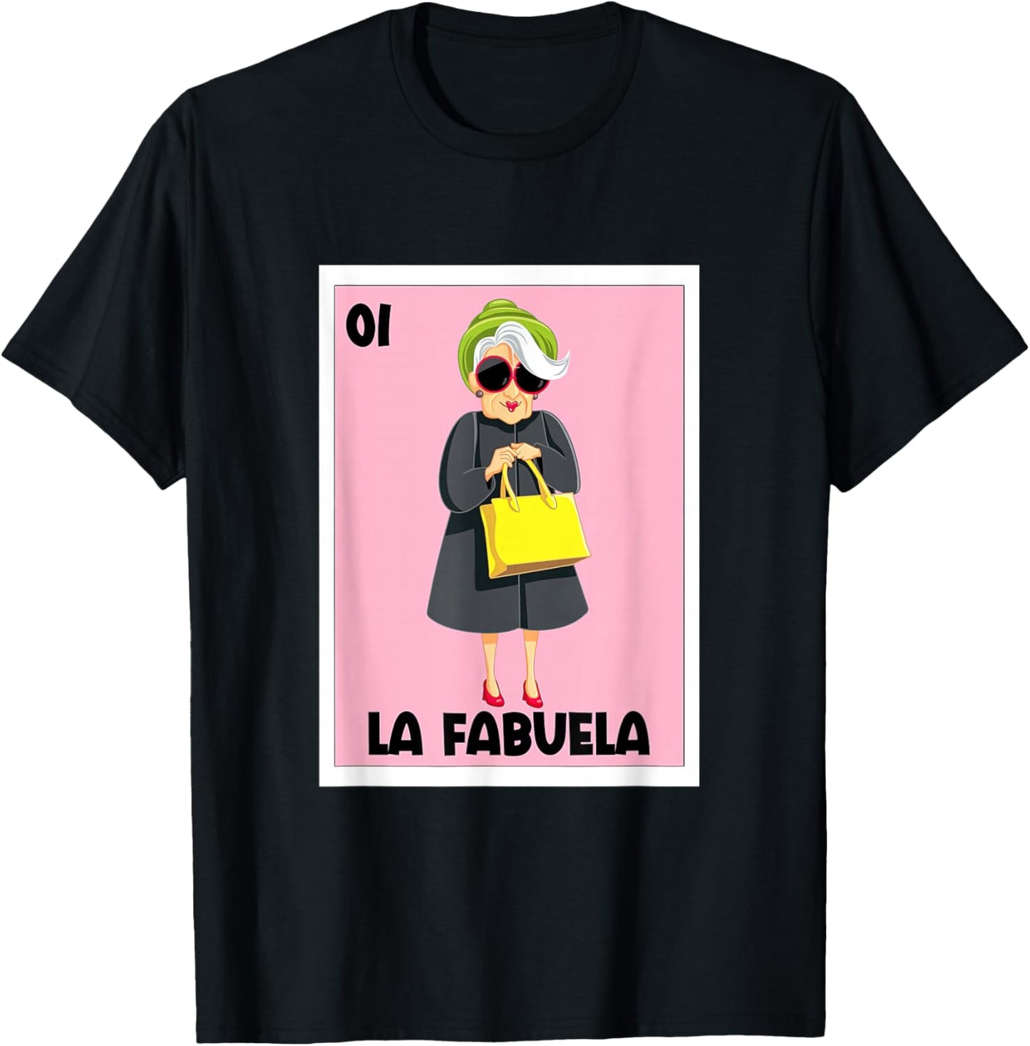 La Fabuela Mexican Bingo Card Game Spanish Grandma Abuela T-Shirt - T-Shirt | Black