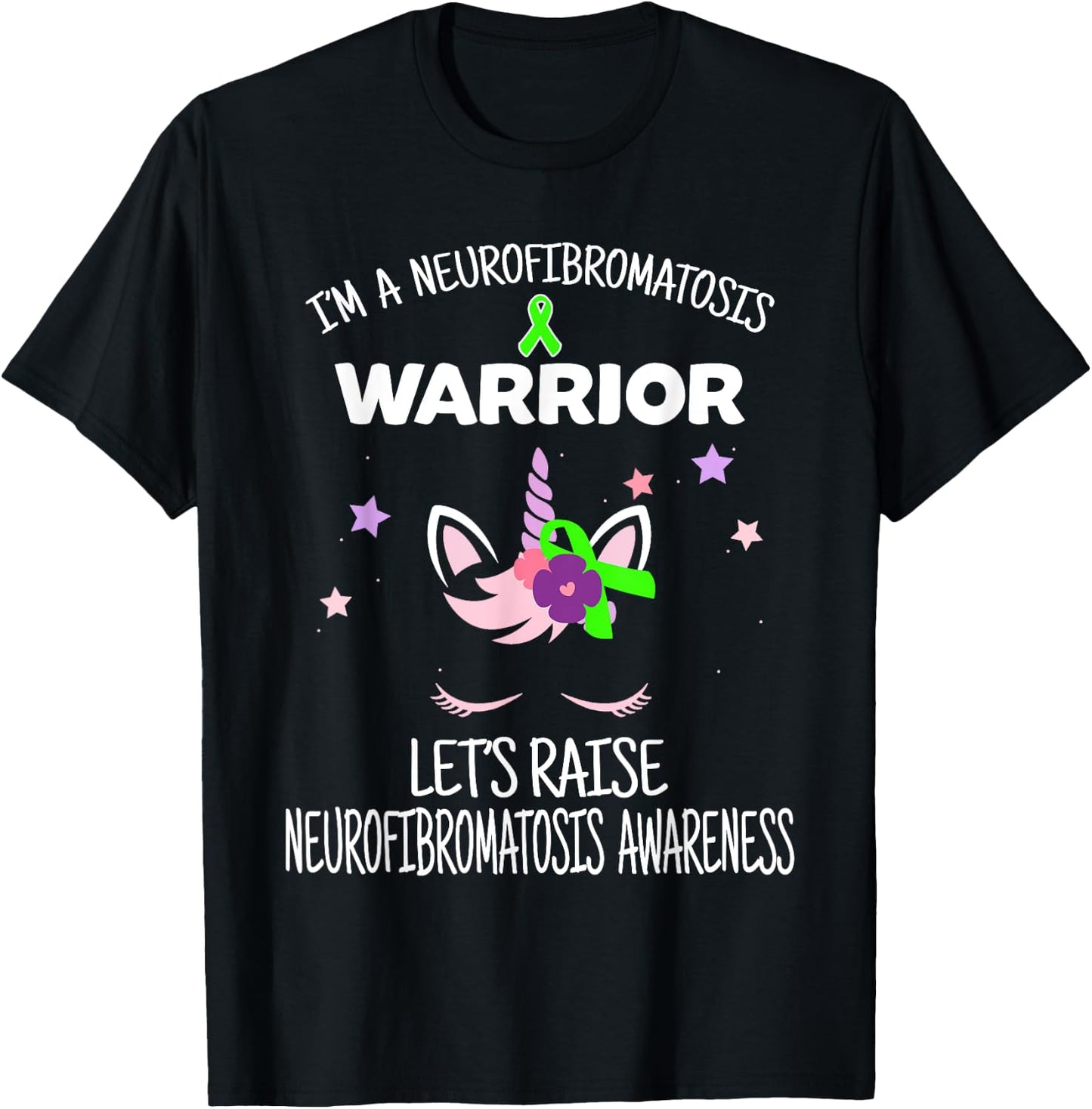 Unicorn Neurofibromatosis Awareness Gift, Neurofibromatosis T-Shirt - T-Shirt | Black