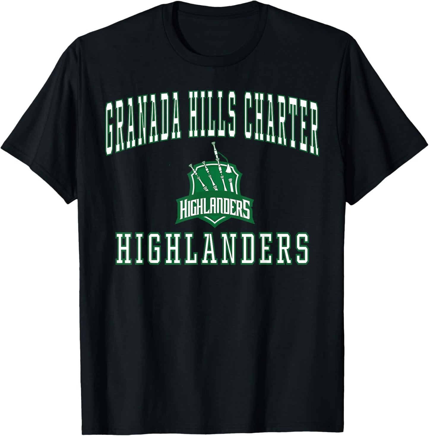 Granada Hills Charter High School Highlanders C1 T-Shirt - T-Shirt | Black