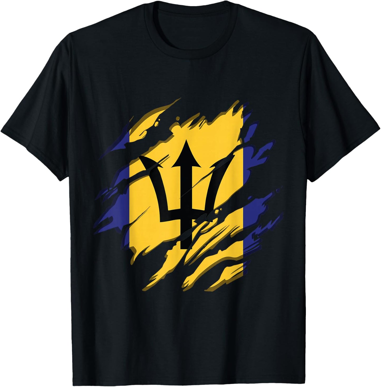 Flag Identity Pride Heritage Barbados T-Shirt - T-Shirt | Black