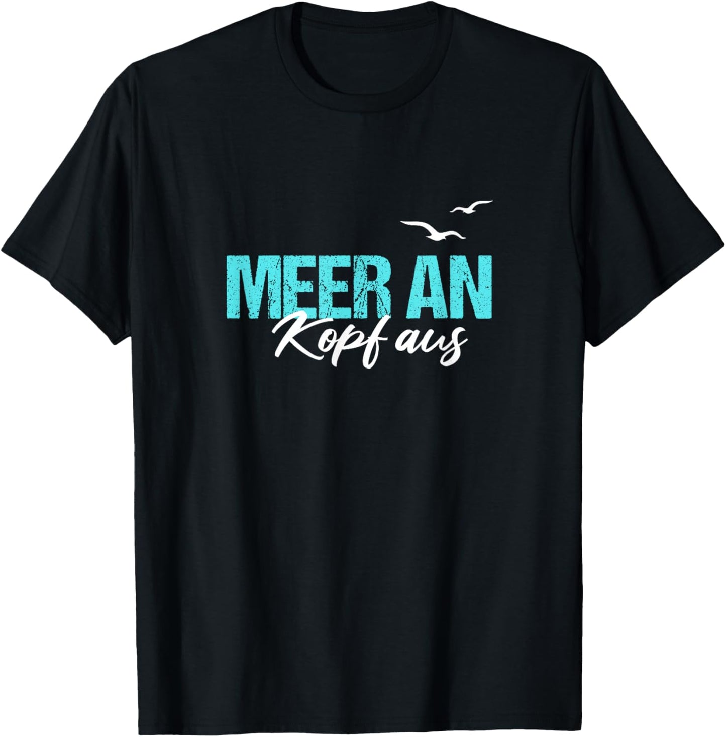 Meer An Kopf Aus Nordsee Küste Hamburg Urlaub Sehnsucht T-Shirt - T-Shirt | Black