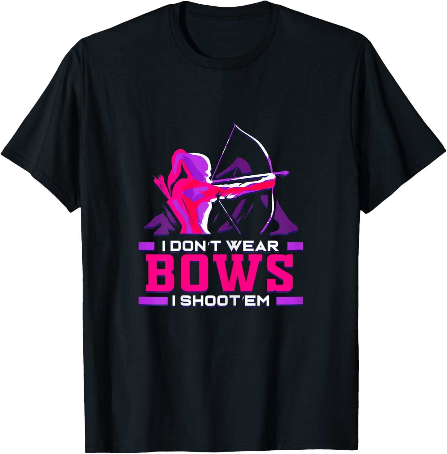 Archery Girl for Woman Archer Bow and Arrow Hunt T-Shirt - T-Shirt | Black