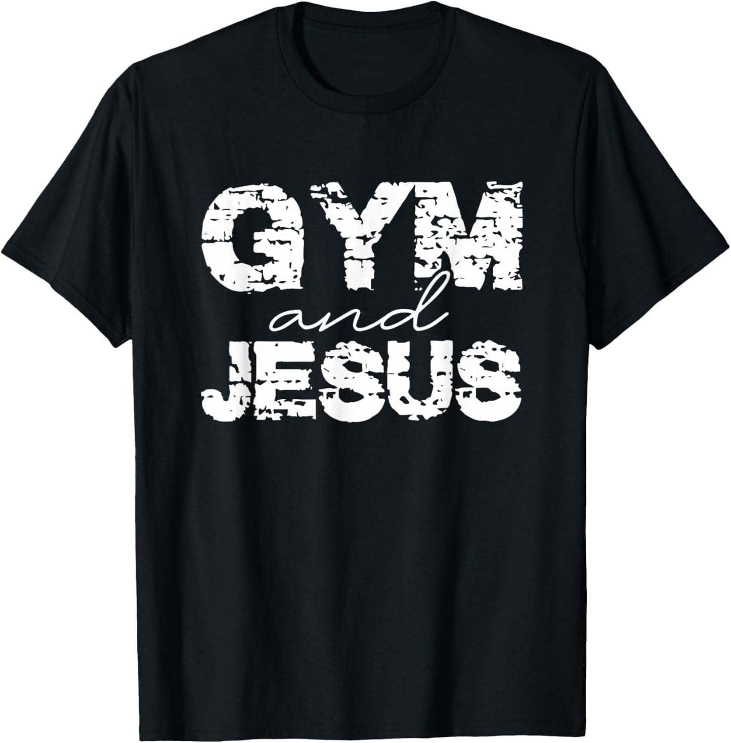 Gym and Jesus T-Shirt - T-Shirt | Black