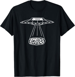 Spiritus Systems Uab Glow - Black, -Adults, Short Sleeve, Cotton 60% Polyester 40%, Small, Glowing UFO Pattern, Christmas Occasion T-Shirt - T-Shirt | Black