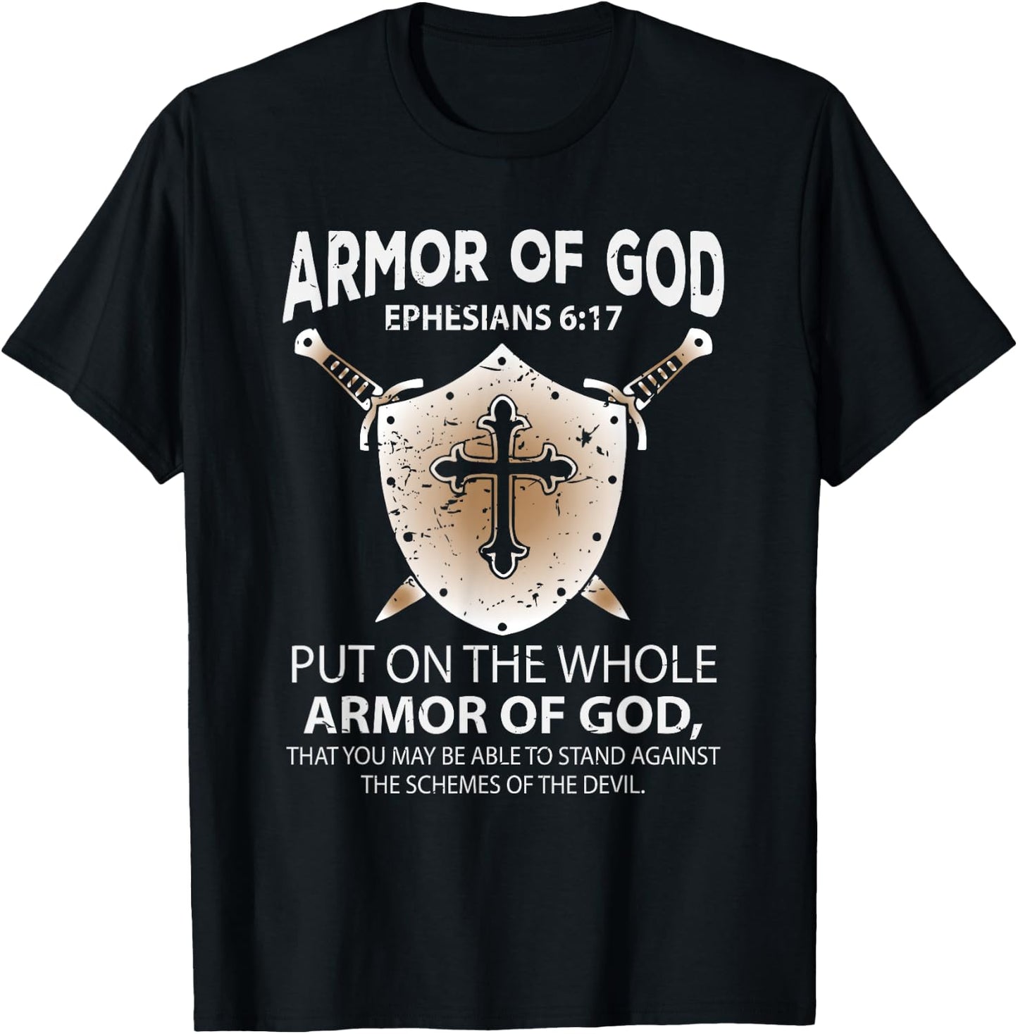 The Full Armor Of God - Ephesians 6:17 T-Shirt - T-Shirt | Black