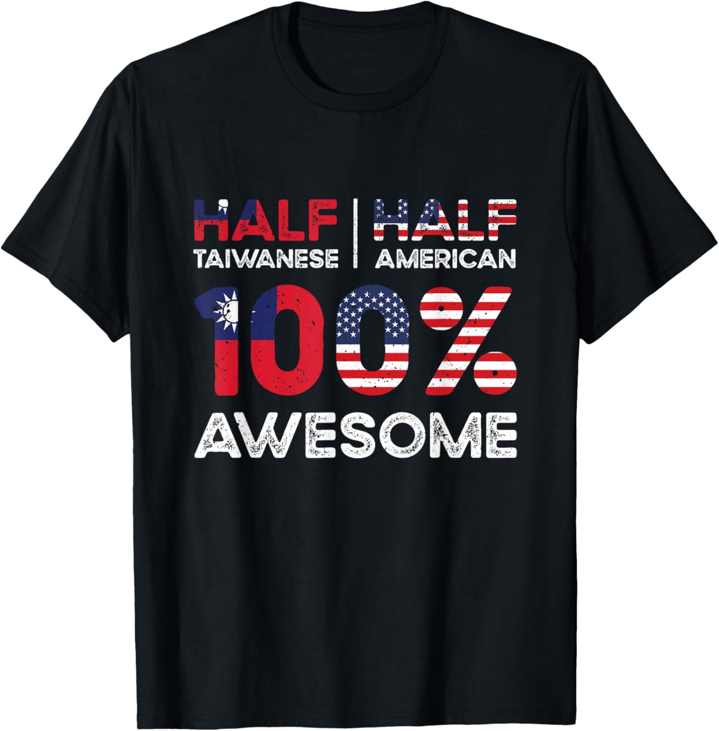 Taiwanese American Patriot USA Grown Taiwan US Flag T-Shirt - T-Shirt | Black