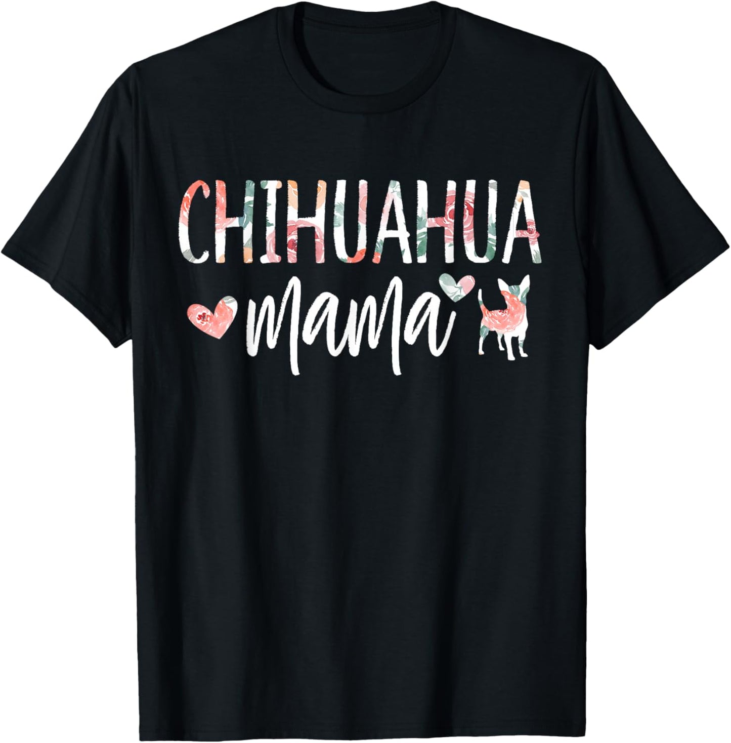 Chihuahua Mama Dog Lover for Mom Cute Owner Puppy T-Shirt - T-Shirt | Black