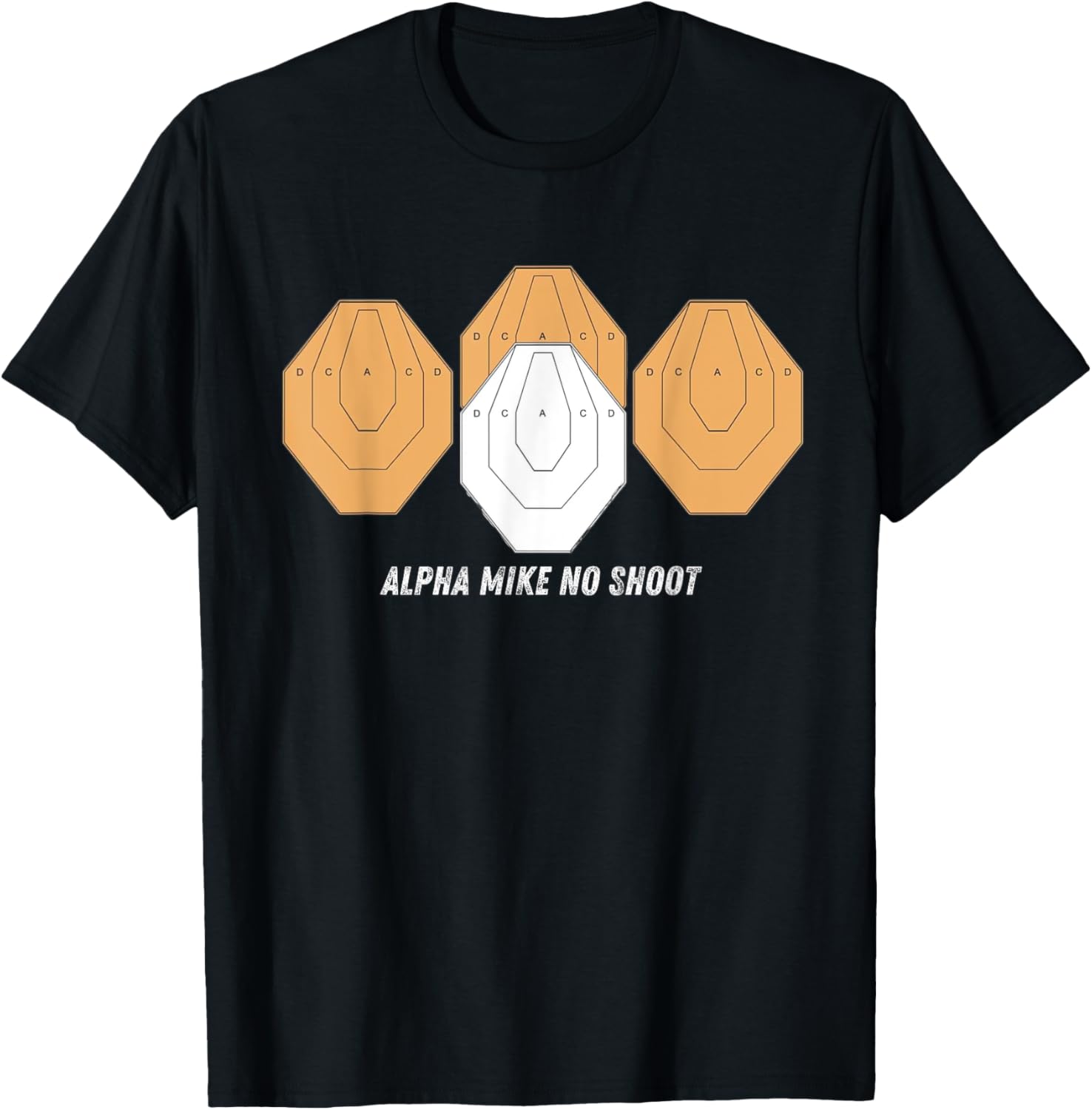 IPSC USPSA Target Alpha Mike No Shoot Competiton T-Shirt - T-Shirt | Black