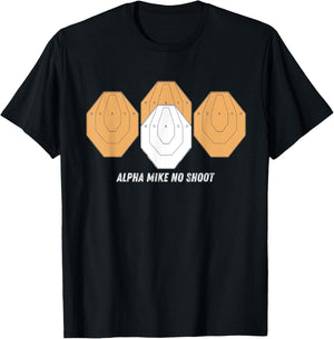 IPSC USPSA Target Alpha Mike No Shoot Competiton T-Shirt - T-Shirt | Black
