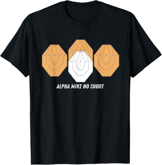 IPSC USPSA Target Alpha Mike No Shoot Competiton T-Shirt - T-Shirt | Black