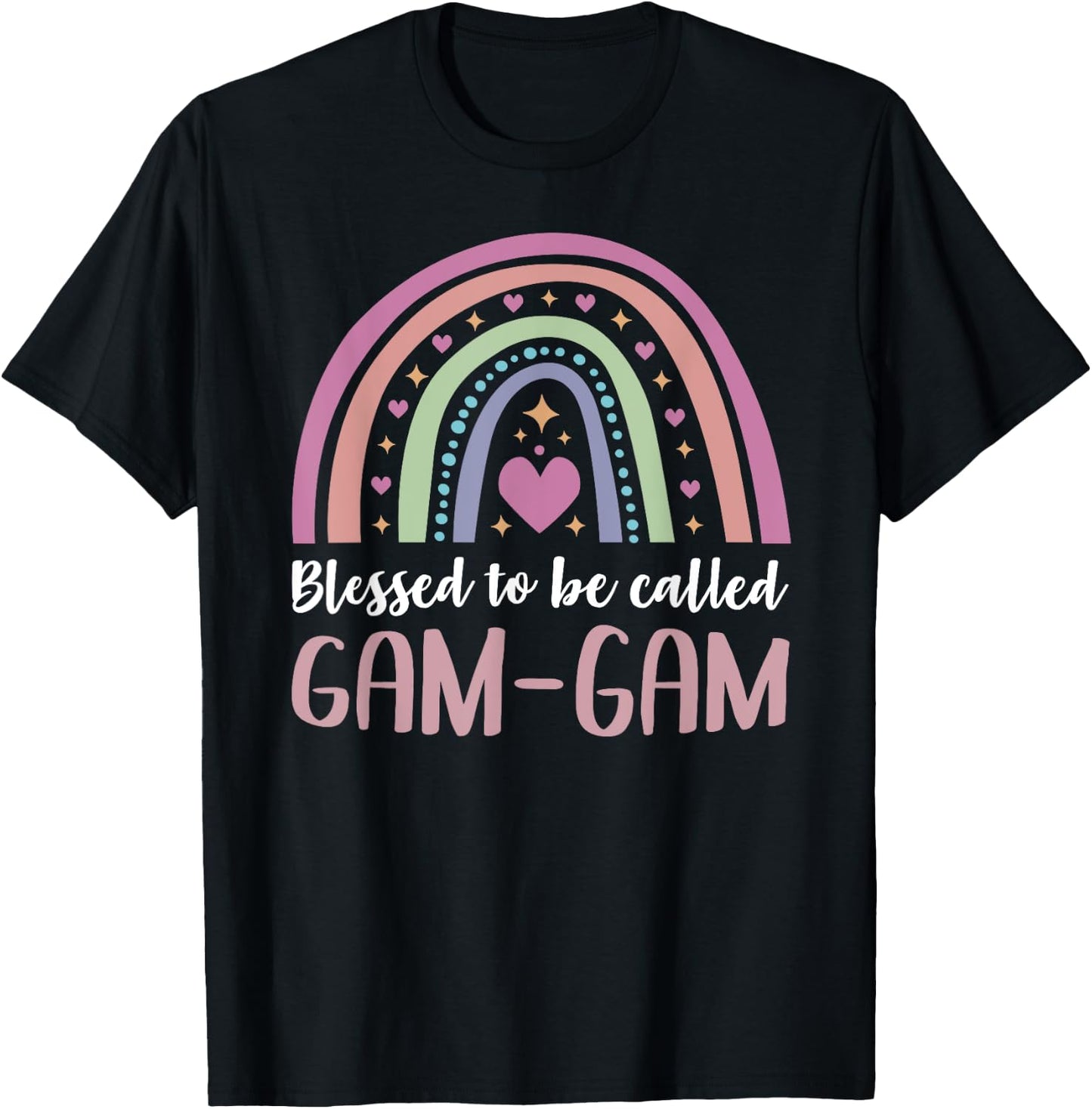 Gam-Gam Shirt for Grandma Mothers Day Blessed Gam-Gam T-Shirt - T-Shirt | Black