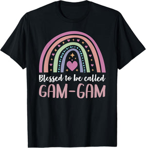 Gam-Gam Shirt for Grandma Mothers Day Blessed Gam-Gam T-Shirt - T-Shirt | Black