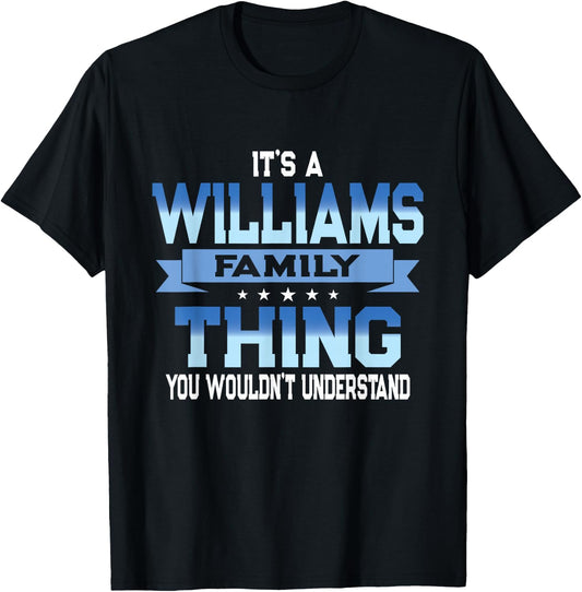 Funny Williams Family Reunion Matching Vacation T-Shirt - T-Shirt | Black