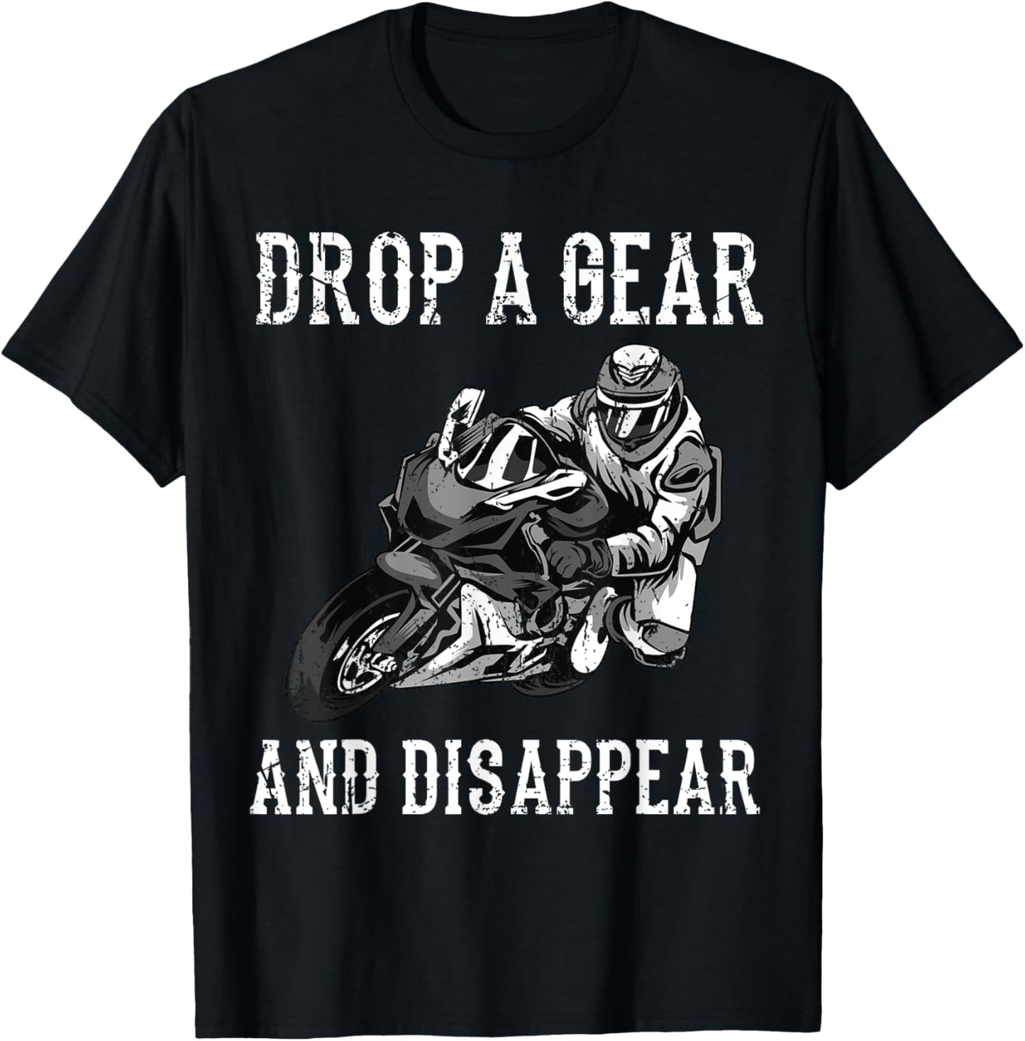 Funny Motorcycle Riders Gift Motorbike Biker Men Women T-Shirt - T-Shirt | Black