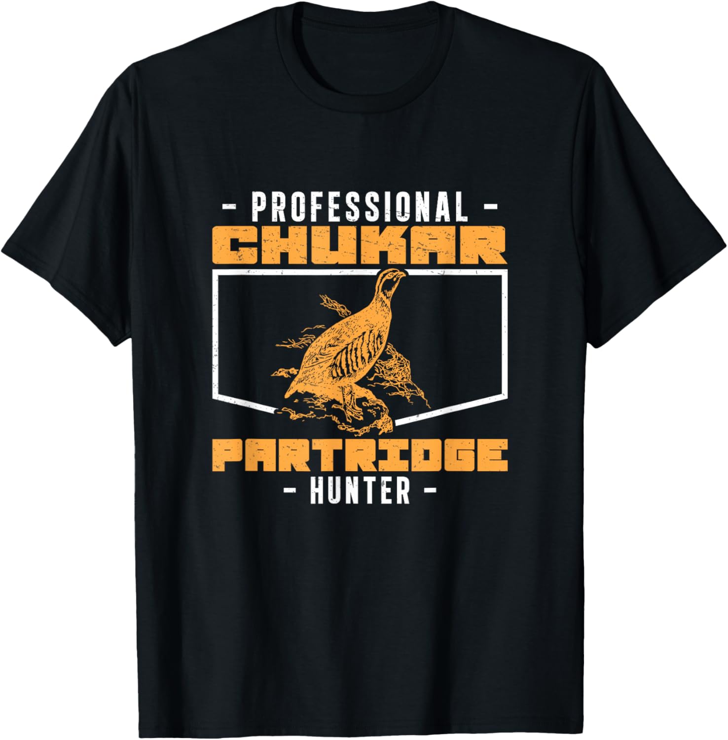 Cool Professional Chukar Partridge Hunter Bird Hunting Lover T-Shirt - T-Shirt | Black