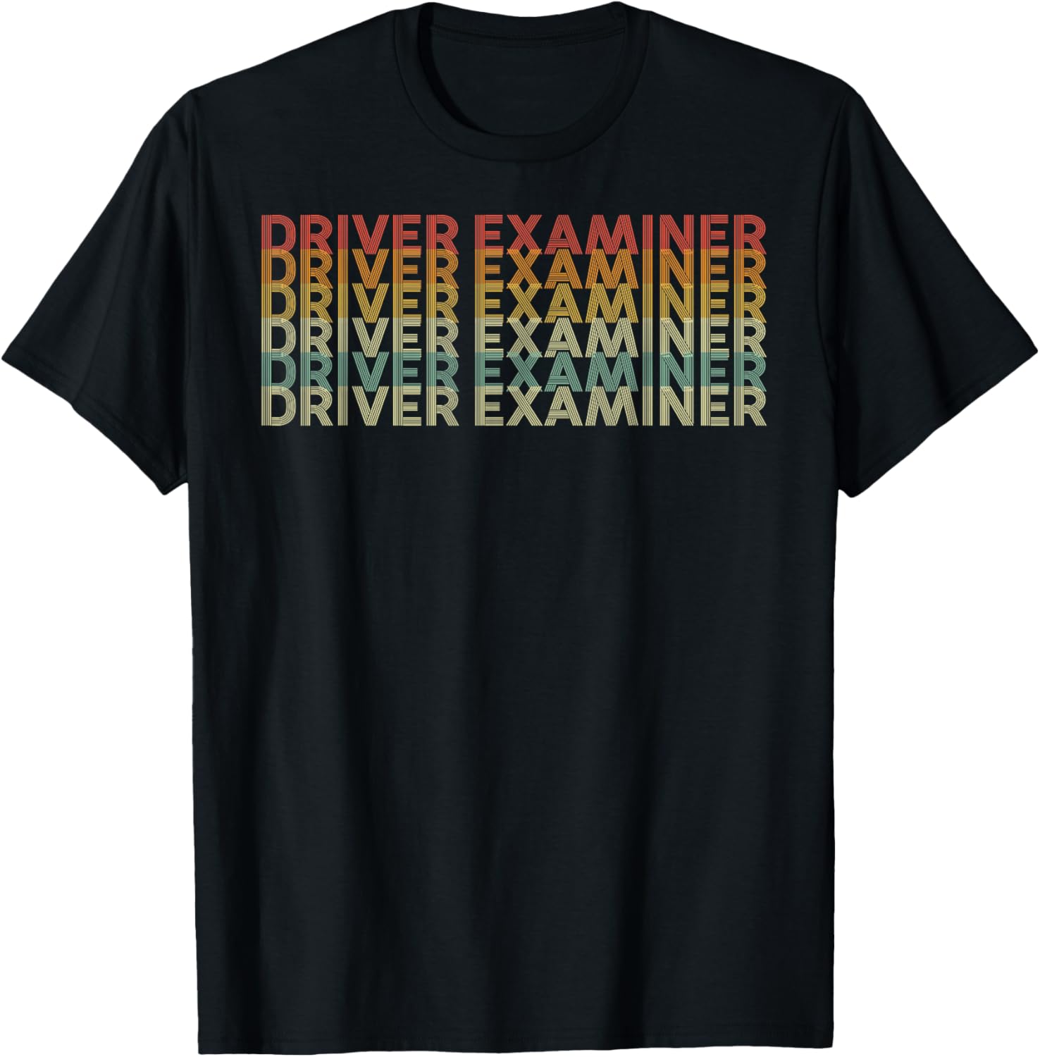 Retro 70s Driver Examiner Job Title T-Shirt - T-Shirt | Black