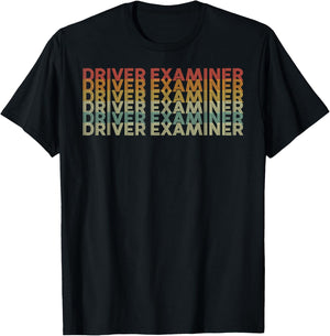 Retro 70s Driver Examiner Job Title T-Shirt - T-Shirt | Black