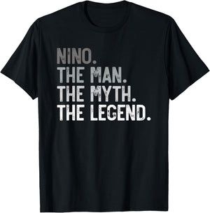 Nino the Man the Myth the Legend Father's Day for Grandpa T-Shirt - T-Shirt | Black