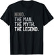 Nino the Man the Myth the Legend Father's Day for Grandpa T-Shirt - T-Shirt | Black
