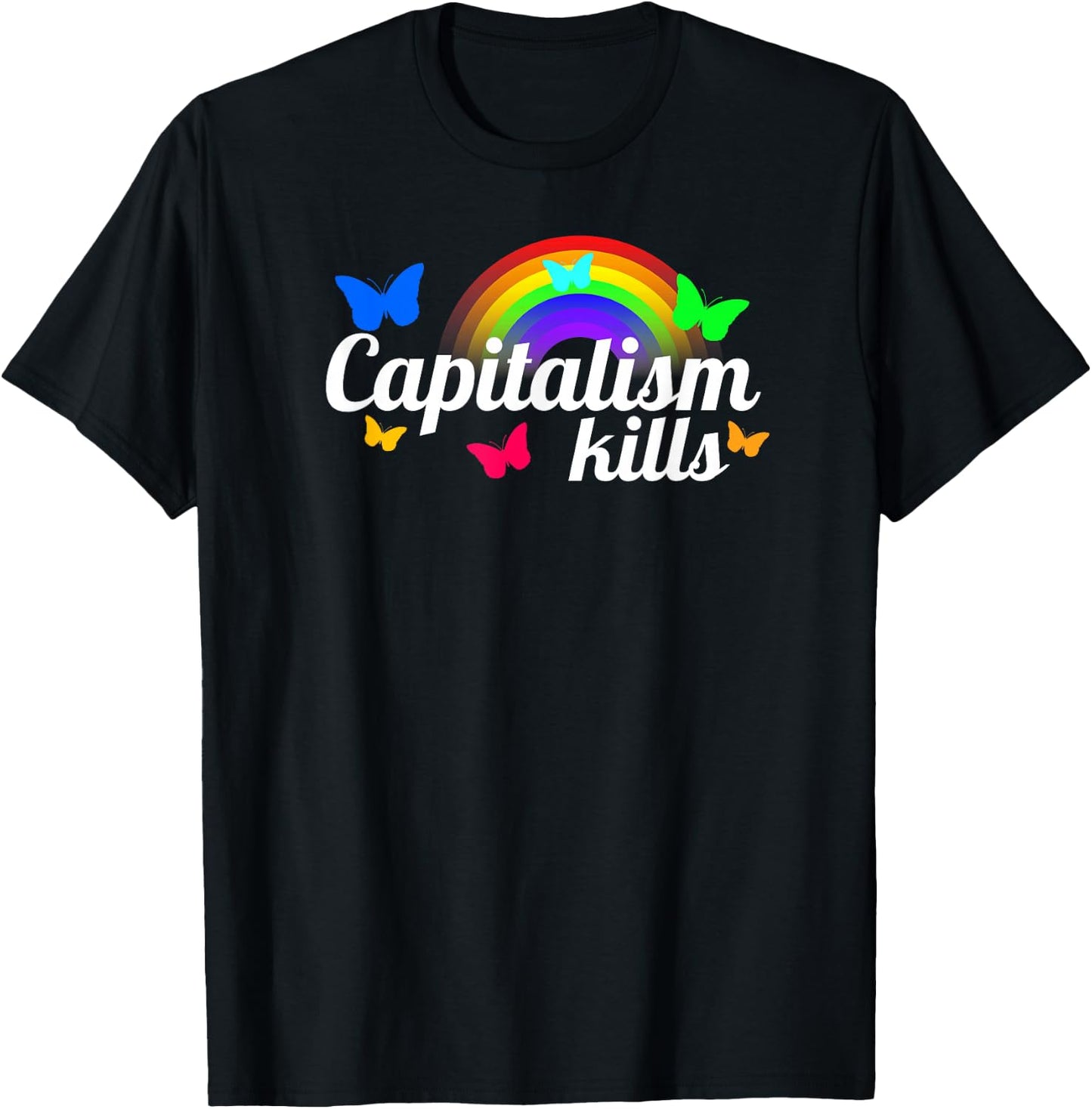 Capitalism Kills Ironic Anti Capitalist T-Shirt - T-Shirt | Black
