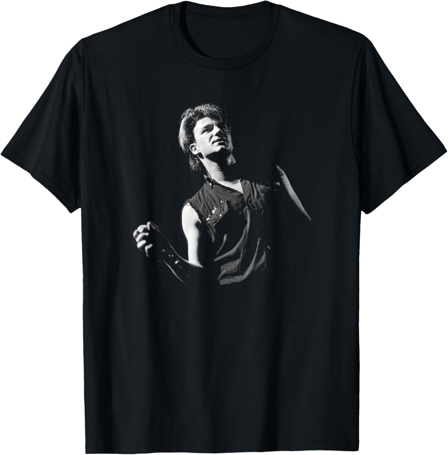 Bono of U2 War Tour UK 1983 by Stephen Wright T-Shirt - T-Shirt | Black
