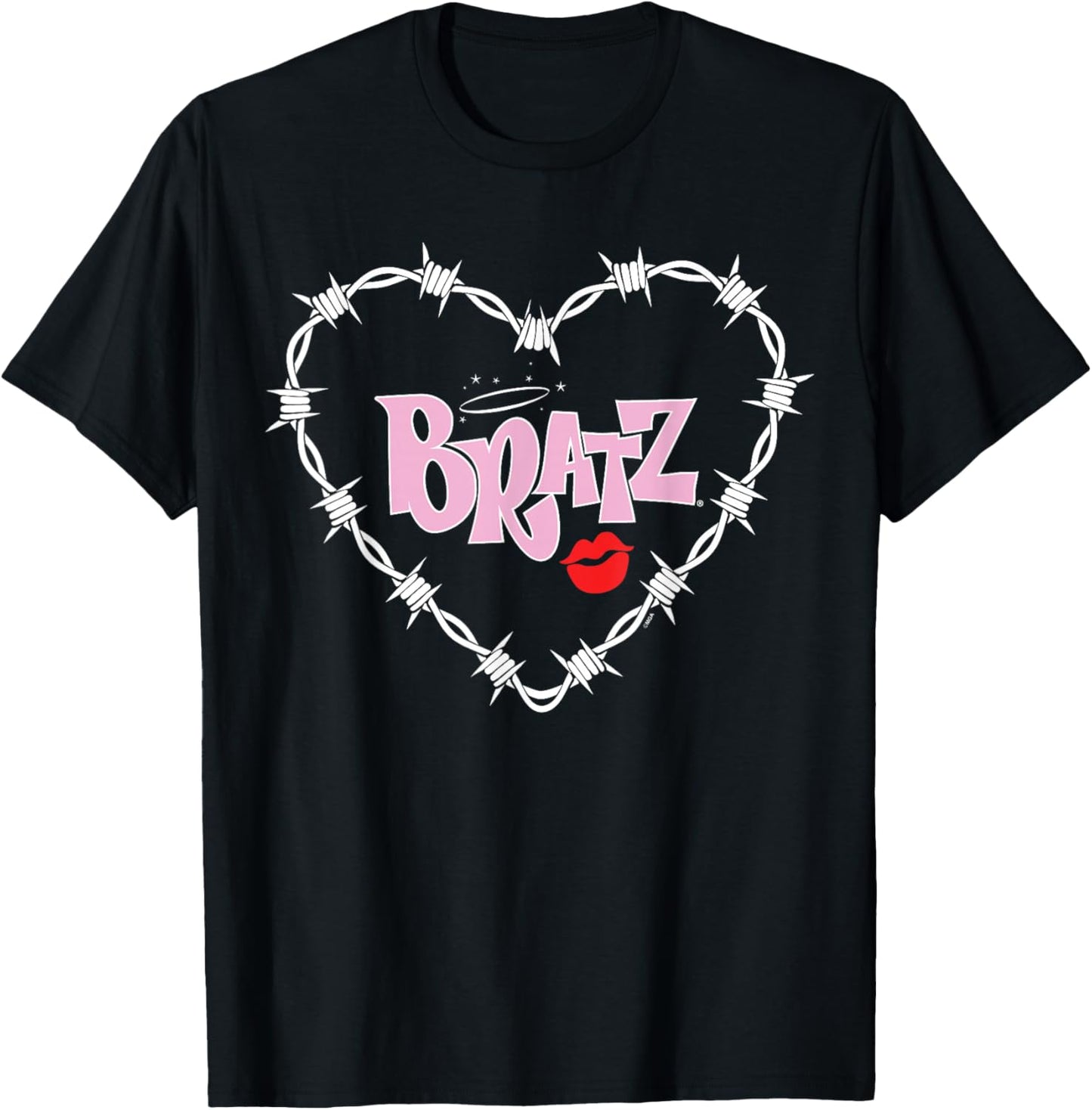 Bratz - Barbed Wire Heart Logo T-Shirt - T-Shirt | Black