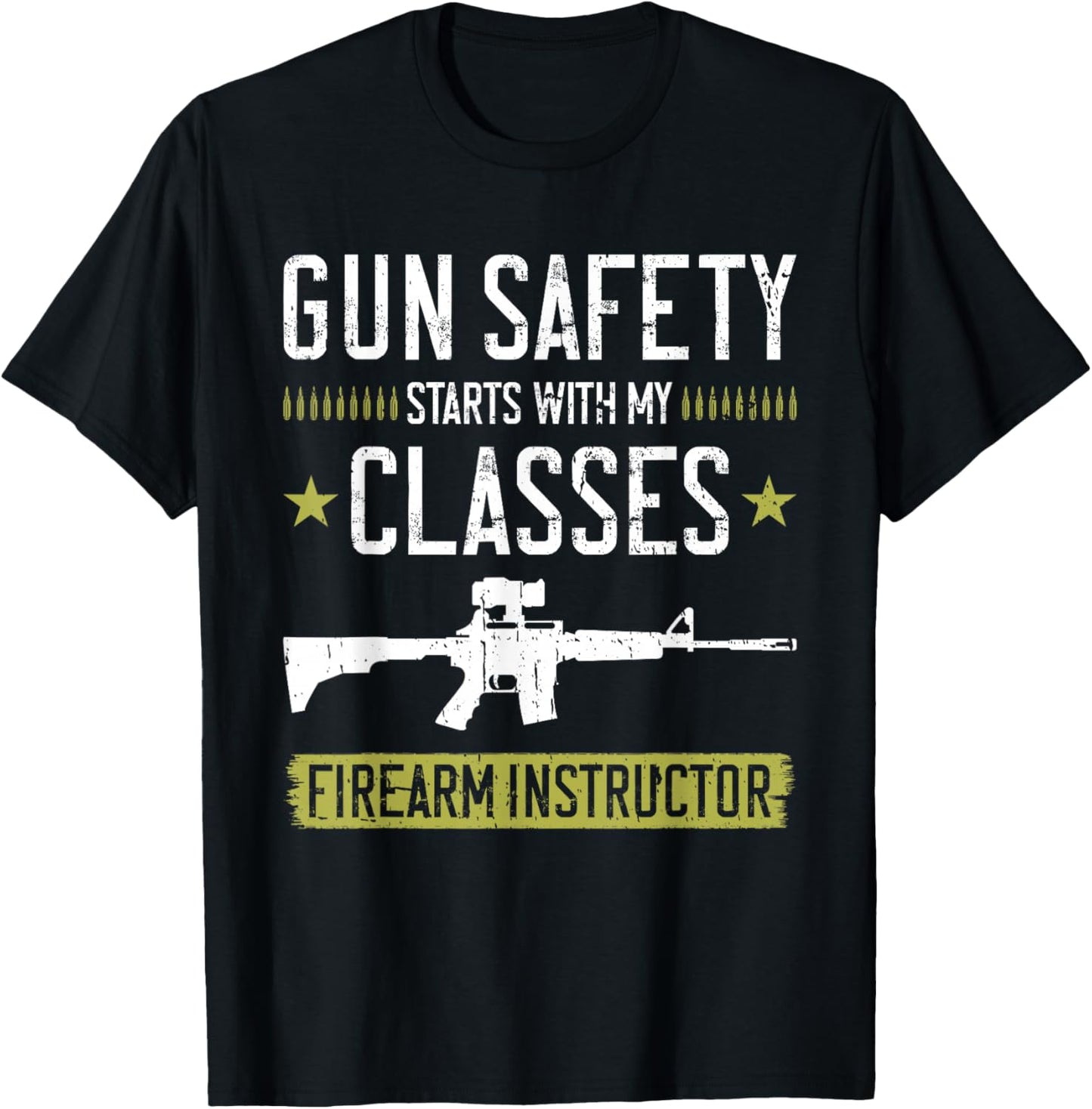 American Firearms Instructor Gun Range Safety Officer T-Shirt - T-Shirt | Black