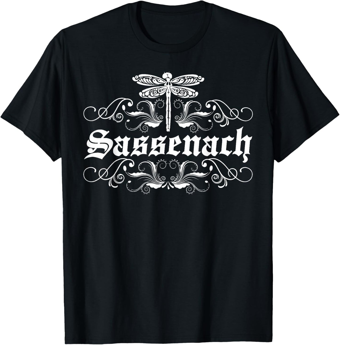 Sassenach Outlander Gaelic Dragonfly Men's and Women's T-Shirt - T-Shirt | Black