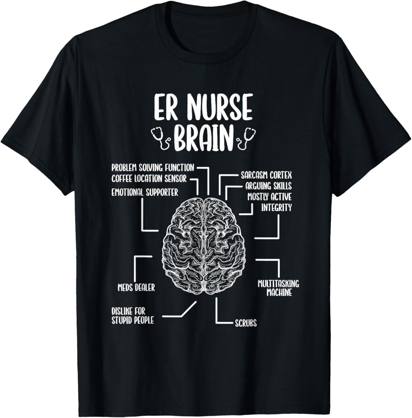 Emergency Room Nurse Essentials ER Nurse Accessoires T-Shirt - T-Shirt | Black