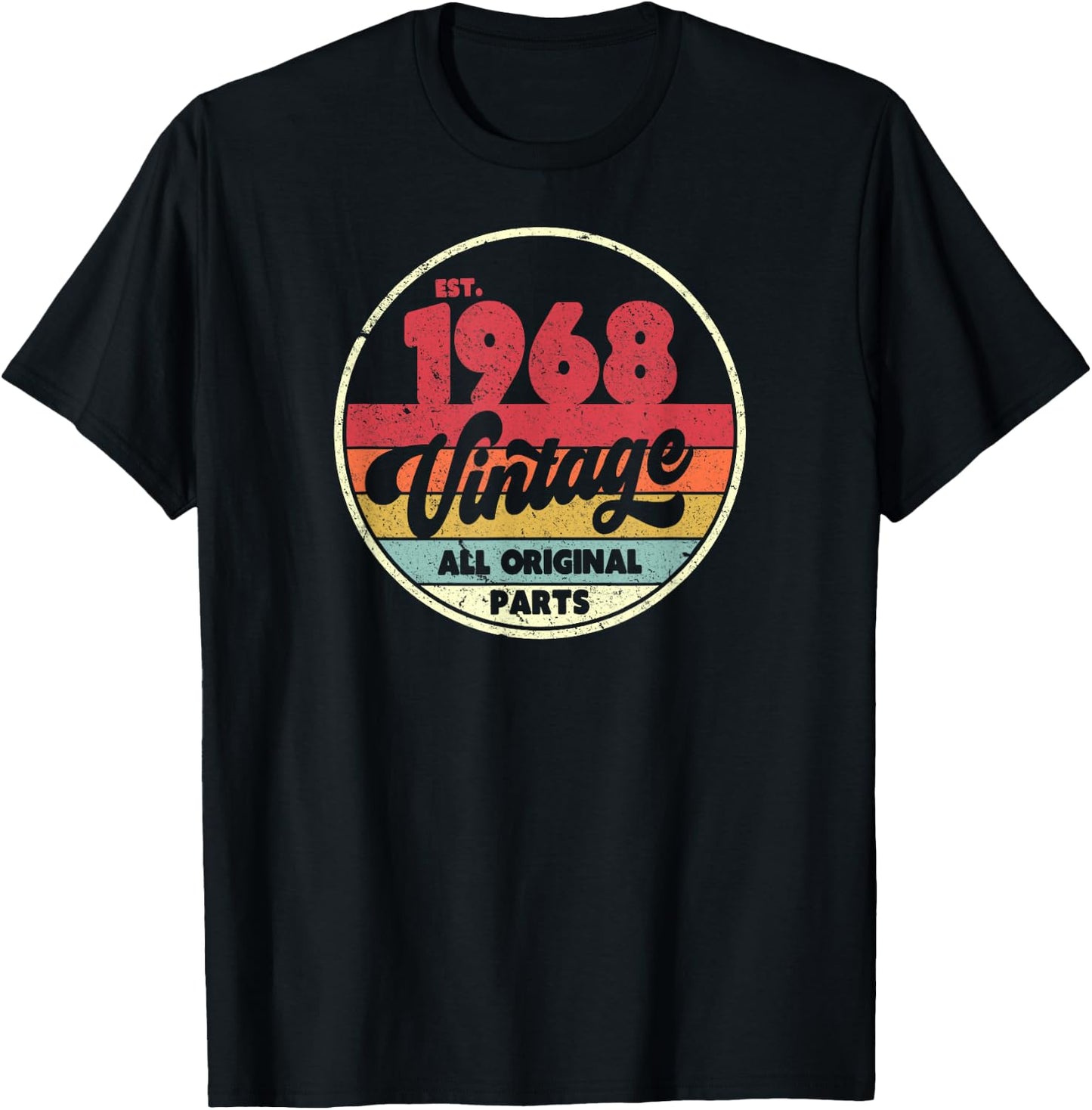 1968 Vintage Shirt, Birthday Gift . Retro Style T-Shirt - T-Shirt | Black