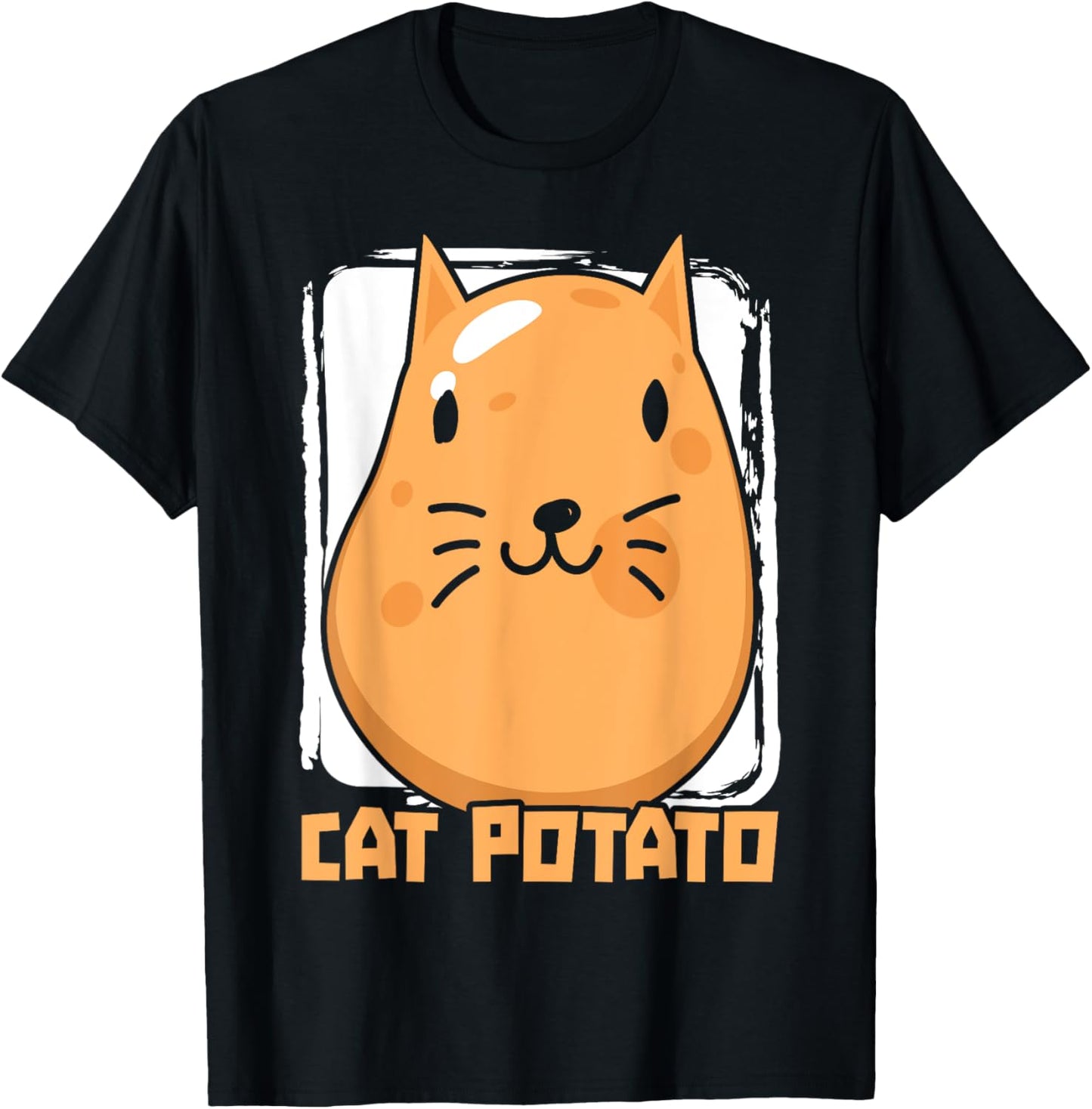 Cat Potato Cat Owner Potato Lover French Fries Potatoes Women Girls Kids T-Shirt - T-Shirt | Black