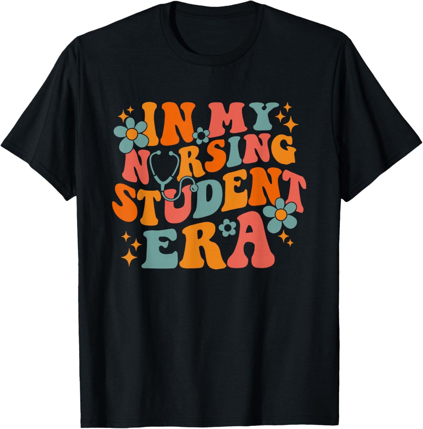 In My Nursing Student Era Nursing School Future Nurse RN T-Shirt - T-Shirt | Black