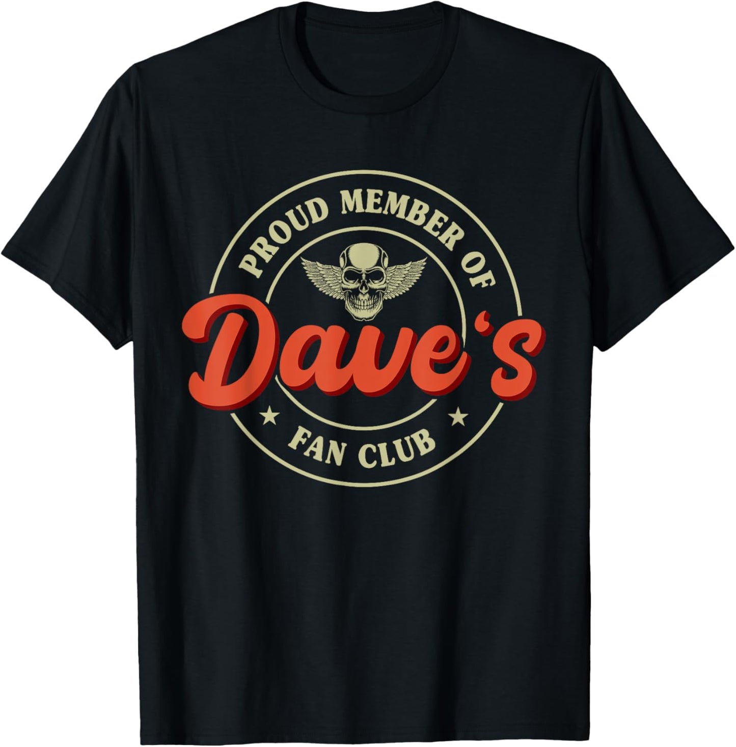 Name Dave Fan Club T-Shirt - T-Shirt | Black