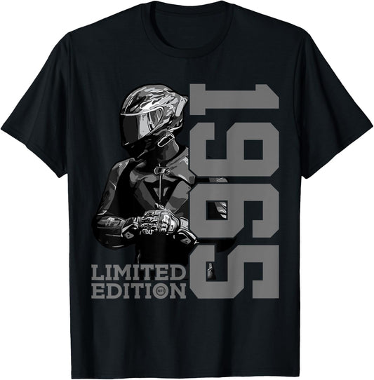 Limited Edition 1965 Biker Motorcycle 60th Birthday T-Shirt - T-Shirt | Black