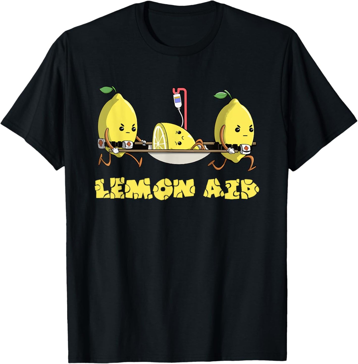 Lemon Aid Funny Lemonade Funny Lemons Meme Graphic Humorous T-Shirt - T-Shirt | Black