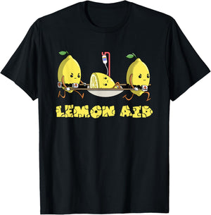 Lemon Aid Funny Lemonade Funny Lemons Meme Graphic Humorous T-Shirt - T-Shirt | Black