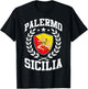 Palermo Sicilia Sicily Flag Trinacria Sicilian Pride T-Shirt - T-Shirt | Black