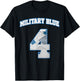 Number 4 Military Blue 4s Matching Women T-Shirt - T-Shirt | Black