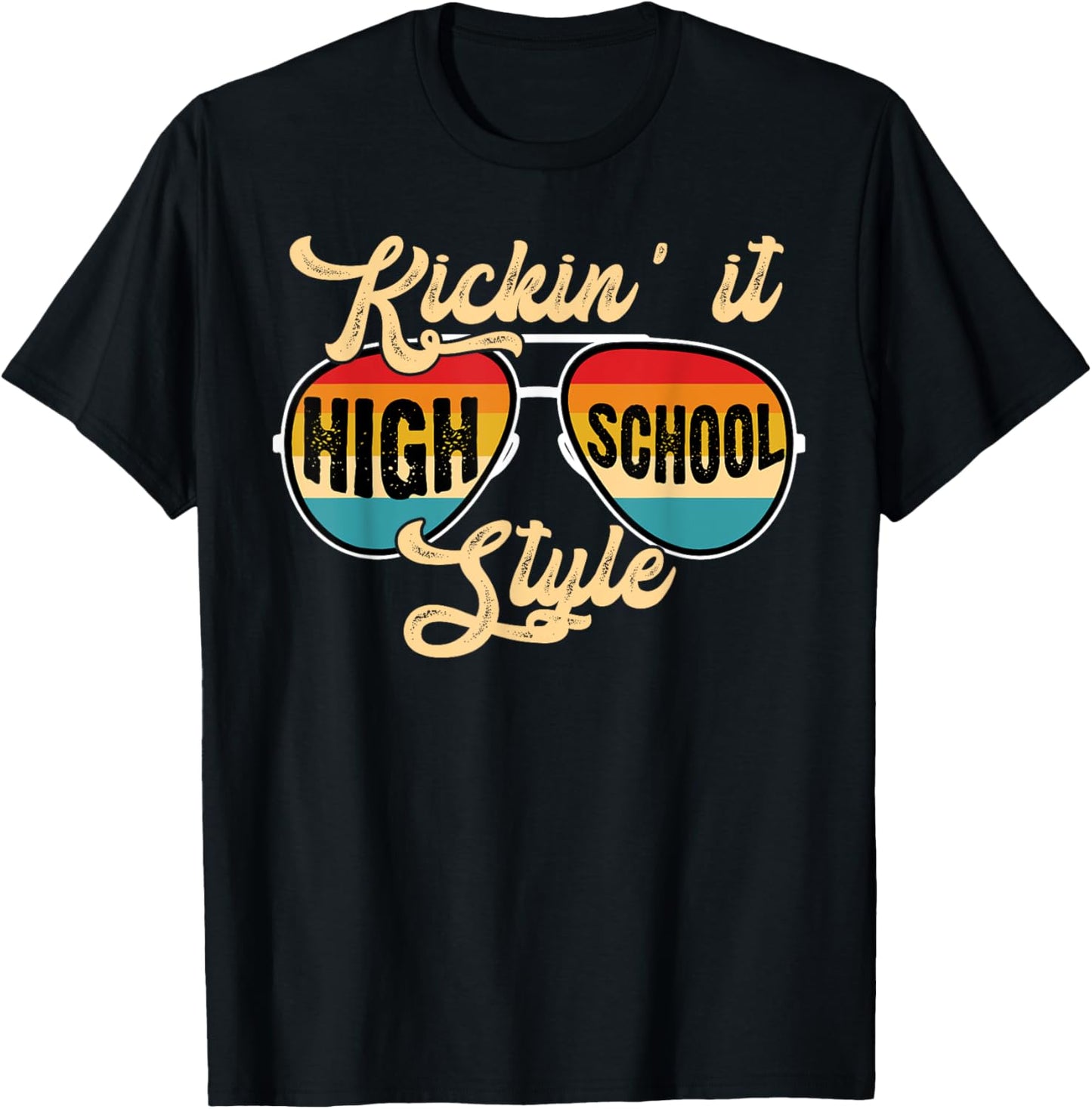 Retro Kickin It High School Style Teacher Back to School Men Women T-Shirt - T-Shirt | Black