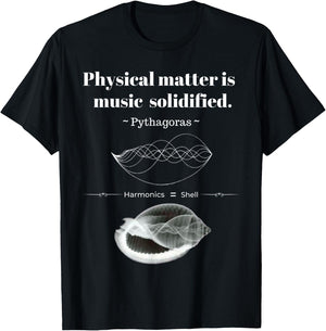 Pythagoras "Physical Matter Is Music Solidified" Logo T-Shirt - T-Shirt | Black