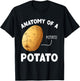 Anatomy Of A Potato, Funny Potato T-Shirt - T-Shirt | Black
