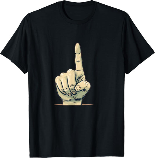 Funny index finger costume for forefinger lovers T-Shirt - T-Shirt | Black