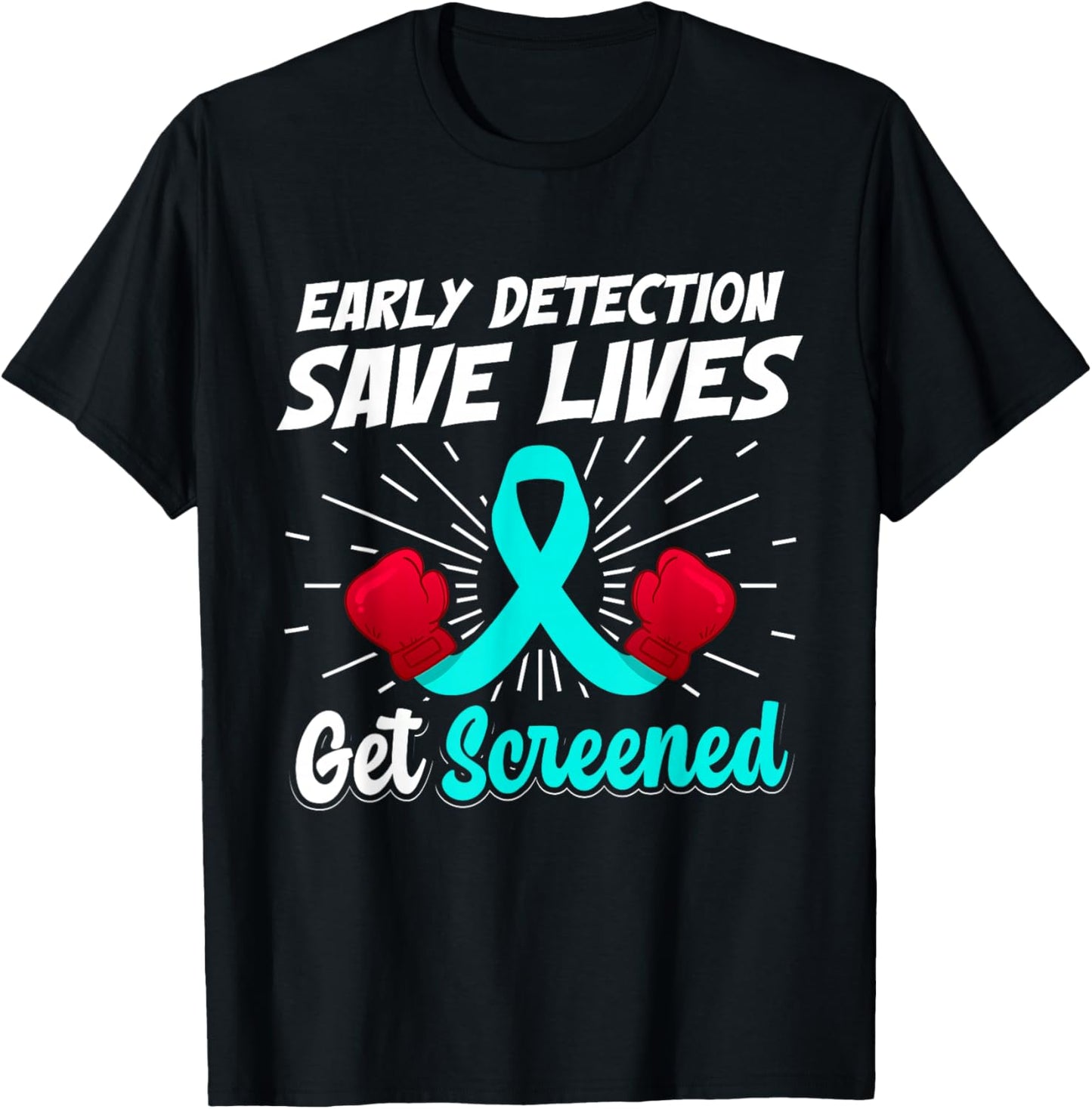 Teal Ribbon Cervical Cancer Awareness Month Survivor T-Shirt - T-Shirt | Black