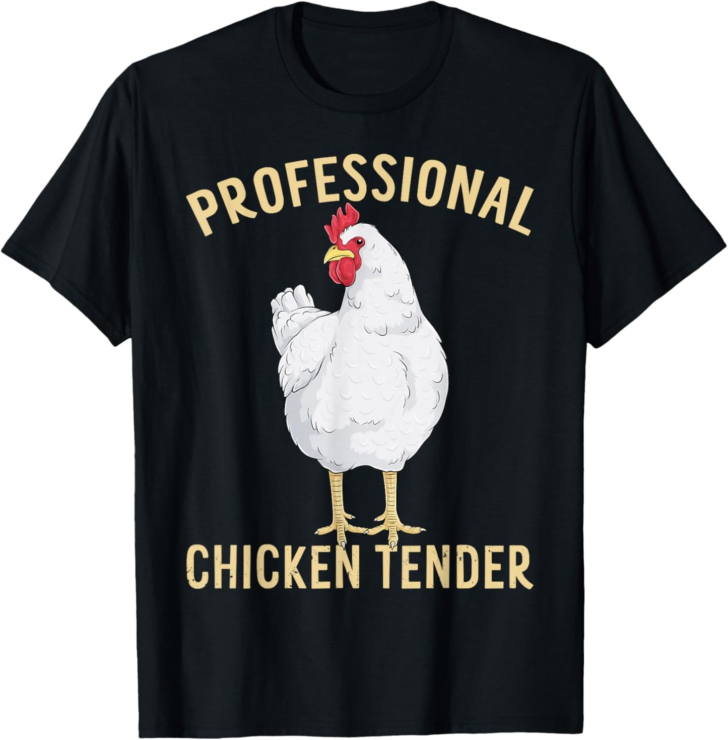Professional Chicken Tender Funny Poultry Farm Animal Hen T-Shirt - T-Shirt | Black