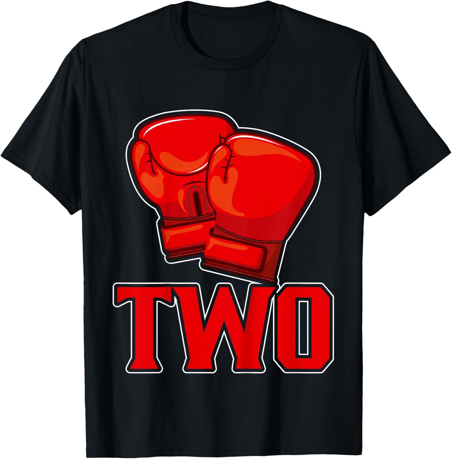 Kids Boxing 2nd Birthday Two Years Old Birthday Party Kids T-Shirt - T-Shirt | Black
