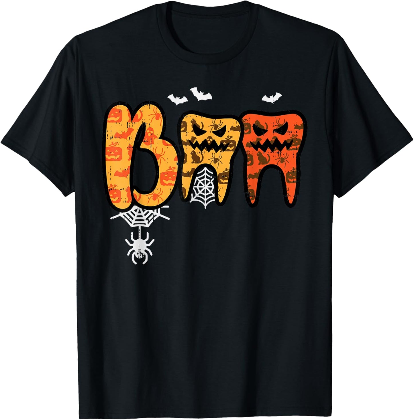 Boo Teeth Funny Dental Halloween Costume Dentist Men Women T-Shirt - T-Shirt | Black